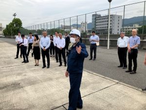 ポンドで廣野運行管理責任者より説明