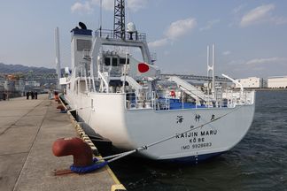 係留の様子(船尾より)